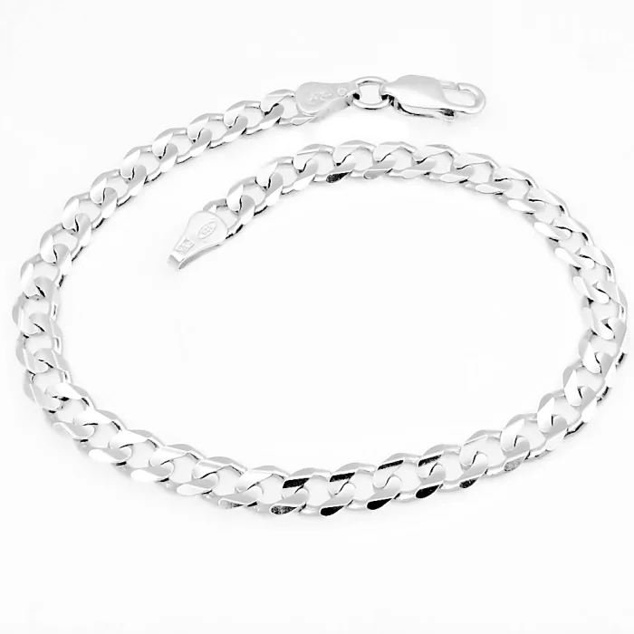 Bransoletka pancerka 0,6 cm srebro próby 925